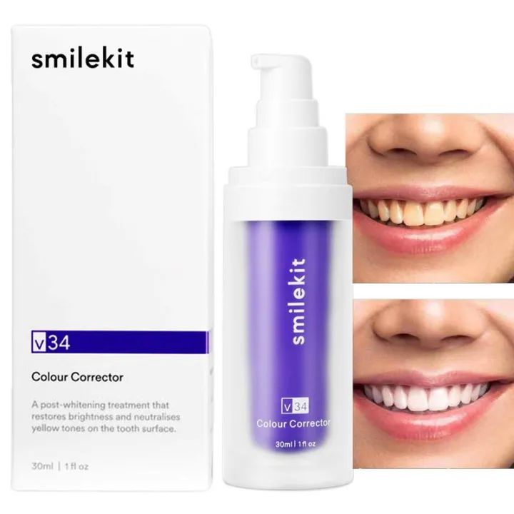 Hismile V34 Purple Whitening Toothpaste Remove Stains Reduce Yellowing Care For Teeth Gums Fresh Breath Brightening Teeth