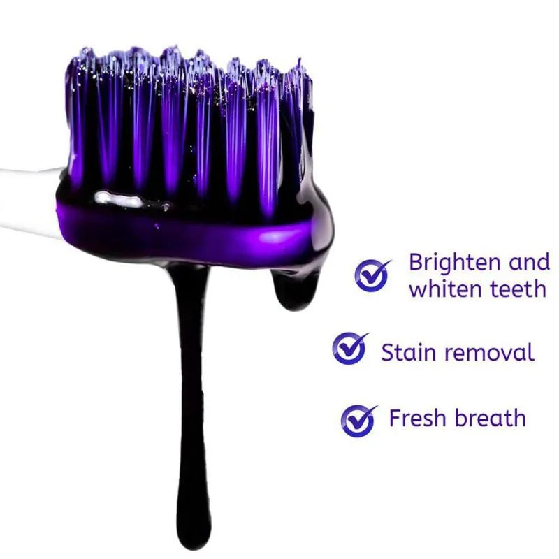 Hismile V34 Purple Whitening Toothpaste Remove Stains Reduce Yellowing Care For Teeth Gums Fresh Breath Brightening Teeth